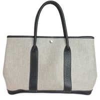 HERMES Garden Party PM Tote Bag Toile H Canvas Grey＃20307
