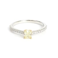 TIFFANY＆CO. Novo Engagement Ring Platinum 18K Yellow Gold Yellow Diamond #19737