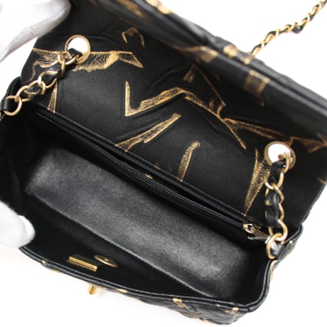 CHANEL Mini Rectangular Flap Bag Quilted Calfskin Black #75793