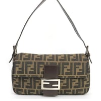 FENDI Mamma Baguette Bag Zucca Canvas ＃19854