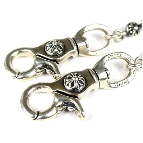 【2,399,900】 Chrome Hearts Extra Long #1 Crossball Wallet Chain with 2 Clips #104947