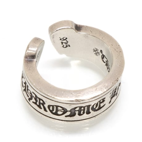 Chrome Hearts Large Scroll Label Ring #31899
