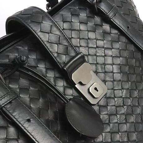 BOTTEGA VENETA Roma Tote Bag Intrecciato Leather Black #19532