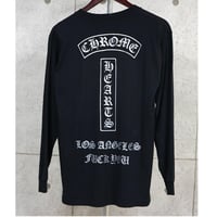 Chrome Hearts Vintage LA Limited Edition T-Bar Horseshoe Design Long-Sleeve T-Shirt #103954