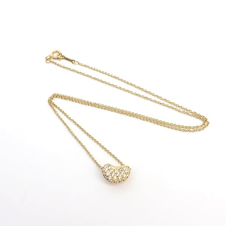 TIFFANY＆Co. Bean Diamond Necklace 18K Yellow Gold #19670