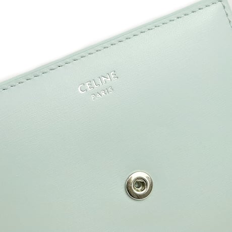 CELINE Triomphe Wallet Calfskin Light Blue #19667