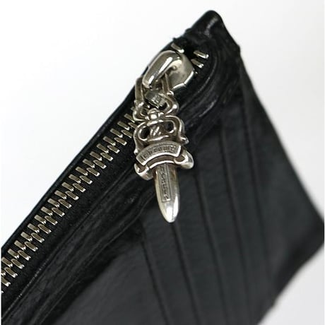 CHROME HEARTS Wallet Easy Money Lrg CH Plus Patch Black #103770