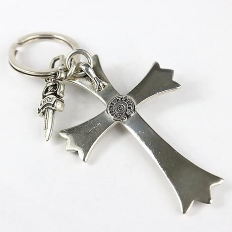 Chrome Hearts Large CH Cross Key Ring with Dagger #104068