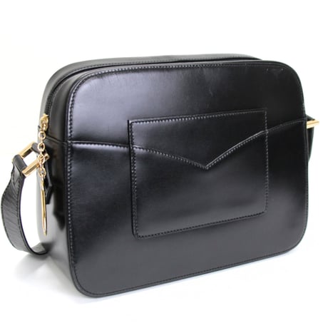 YVES SAINT LAURENT Vintage Shoulder Bag Leather Black #75305