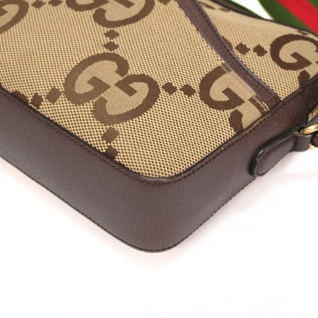 GUCCI Messenger Bag Jumbo GG Canvas Brown #75780