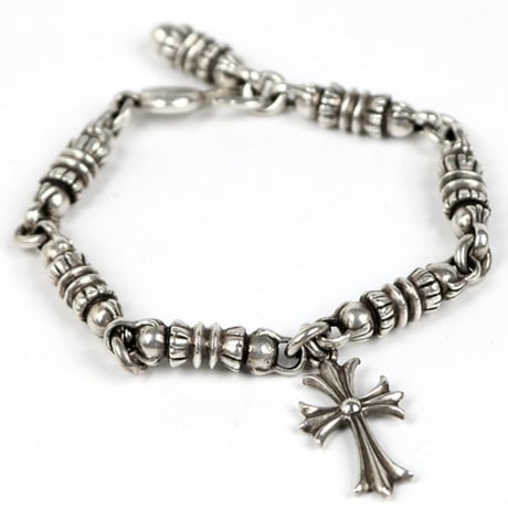 Chrome Hearts Barrel Link Tiny CH Cross 7 Links Bracelet #31782