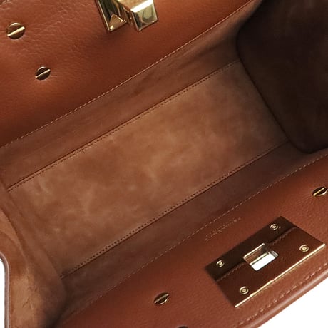 Salvatore Ferragamo Medium Studio Soft Bag Leather Cognac Brown #19554