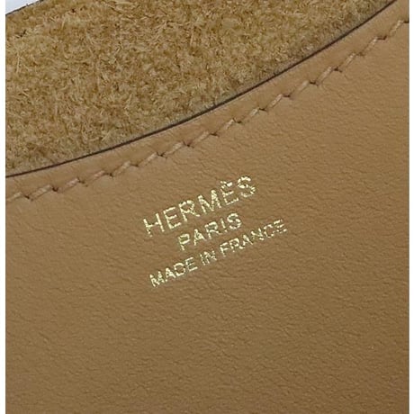 HERMES In the loop 18 Handbag Taurillon Clemence Leather Biscuit #19944