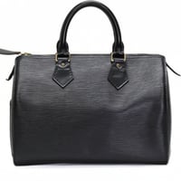 Louis Vuitton Speedy 25 Handbag Epi Leather Black M43012 #74647