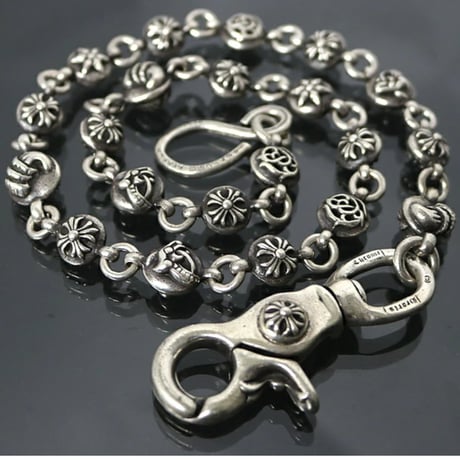 Chrome Hearts Multi Ball Wallet Chain 1 Clip Long #100750