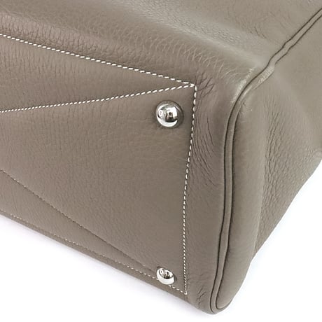 HERMES Victoria 35 Handbag Taurillon Clemence Etoupe＃19867