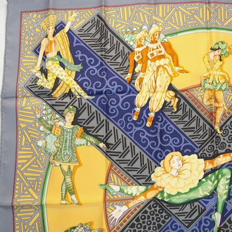 HERMES Carre 90 Silk 100% Scarf Stole "LES BALLETS RUSSES" #76543