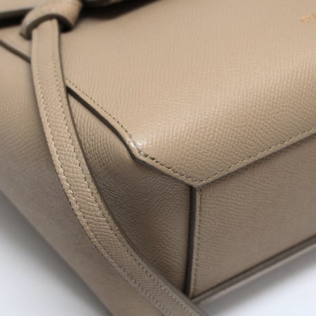 CELINE Nano Belt Shoulder Bag Leather Beige #76135