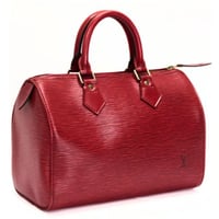 Louis Vuitton Speedy 25 Handbag Epi Leather Castilian Red M43017 #74334