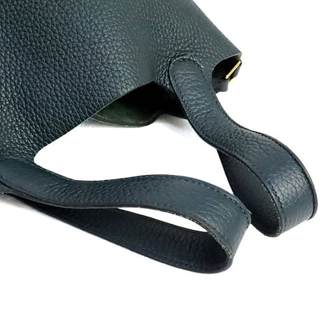 HERMES Picotin Lock PM Handbag Taurillon Clemence Vert Cypres #19555