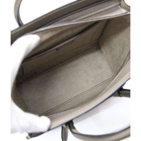 CELINE Nano Luggage Tote Bag Leather Greige #20272