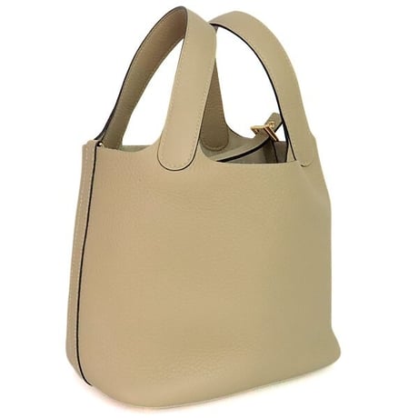 HERMES Picotin Lock PM Handbag Taurillon Clemence Leather Trench #20297