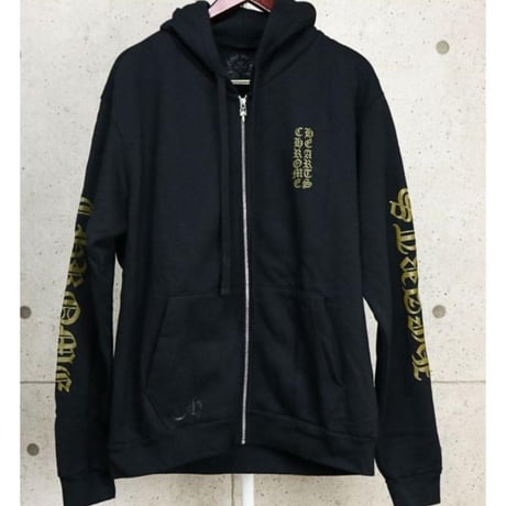 Chrome Hearts Old English Zip-Up Hoodie #32229