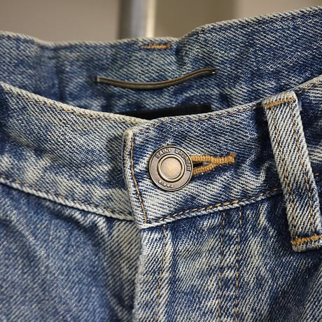 Saint Laurent Paris 22SS Anthony Vaccarello Era D31 RP-MW Denim Pants #31840