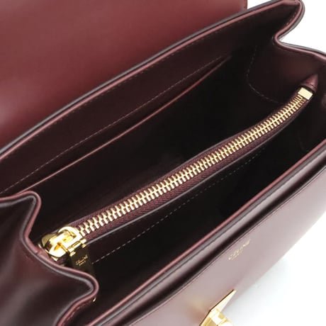 CELINE Small 16 Handbag Calfskin Leather Bordeaux #19699