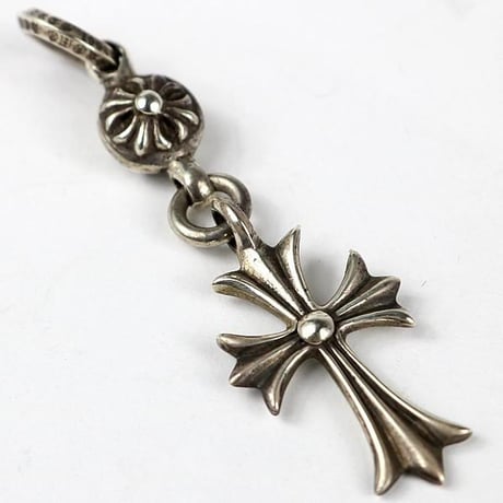 Chrome Hearts 1 Ball Tiny CH Cross Charm Pavé Diamonds #103890
