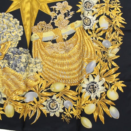 HERMES Carre 90 Silk 100% Scarf Stole "PASSIFL ORES" #76427