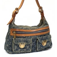 Louis Vuitton Baggy PM Shoulder Bag Monogram Denim M95049 #75933