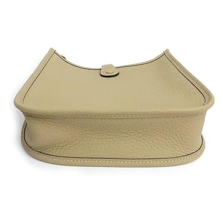 HERMES Evelyne TPM Shoulder Bag Taurillon Clemence Leather Craie #19918