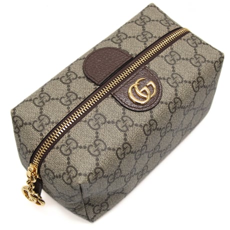 GUCCI Cosmetic Pouch Ophidia GG Canvas Beige #76725