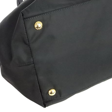 PRADA Fiocco Bow Handbag Nylon Leather Black #20168