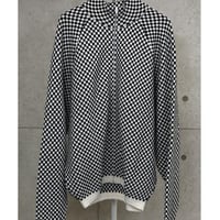Raf Simons Brand-New Checkered Zip Knit Hoodie #31454