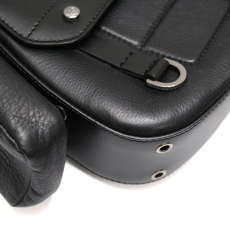 Christian Dior Street Chic Columbus Shoulder Bag Leather Black ＃76387