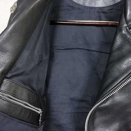 【￥2,799,900】Chrome Hearts Vintage Basic Moto Leather Biker Jacket Fairy Cross Patches＃103083