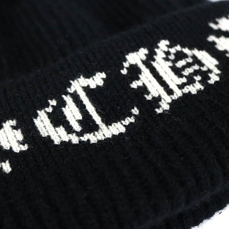 CHROME HEARTS Beanie Big Daddy Cashmere Black #32213