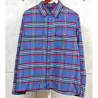 Chrome Hearts Unused Work Dog Cross Ball Buttons Plaid Shirt #104230