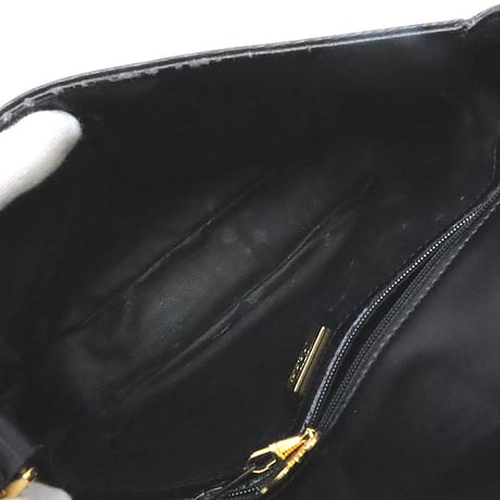 GUCCI Sherry Line Flap Shoulder Bag Micro GG Canvas Leather Black #19823