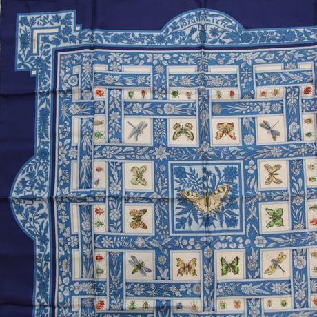HERMES Carre 90 Silk 100% Scarf Stole "joyaux de LETE" #76558
