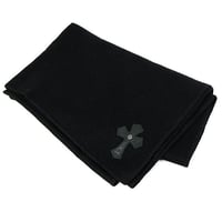 Chrome Hearts Large Cashmere Stole Scarf Leather Cross Patches Black #103781