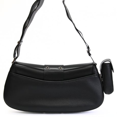 Christian Dior Street Chic Columbus Shoulder Bag Leather Black ＃76387