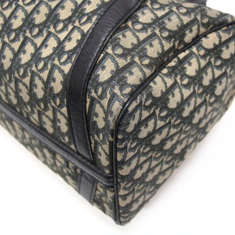 Christian Dior Boston Bag Oblique Canvas Navy #76158