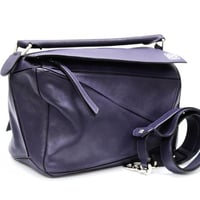 LOEWE Medium Puzzle Bag Leather Purple #75589