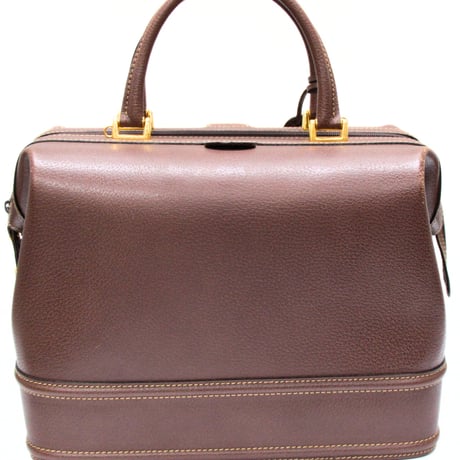 GUCCI Doctor Bag Leather Brown #75846