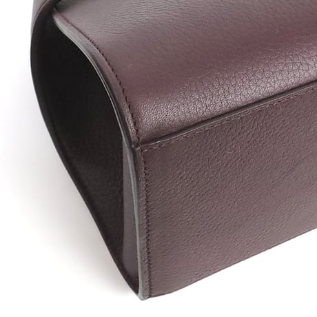 Salvatore Ferragamo XS Hug Handbag Bag Leather Bordeaux Pink #19751