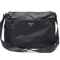 PRADA Crossbody Shoulder Bag Nylon Black #76282