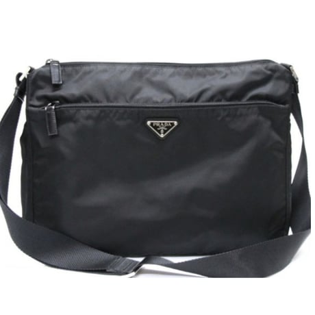 PRADA Crossbody Shoulder Bag Nylon Black #76282